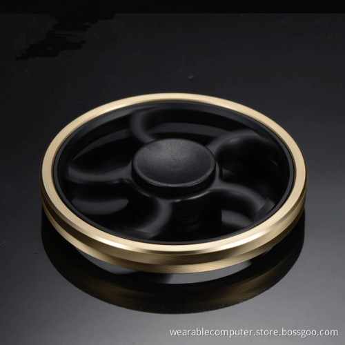 Custom Aluminium Alloy Fidget Spinner Matte Gold Colorful Hand Spinner